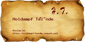 Holdampf Tünde névjegykártya