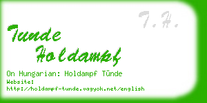 tunde holdampf business card